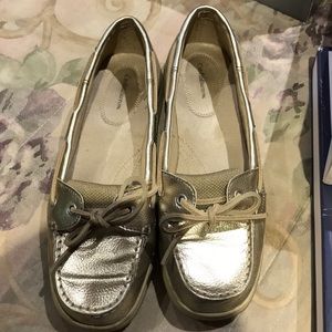 Gold Deck Shoes size 8.5